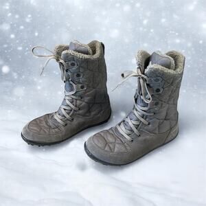 Columbia Boots Womens Size 8 Gray Faux Fur Waterproof Winter Snow YL5387-052
